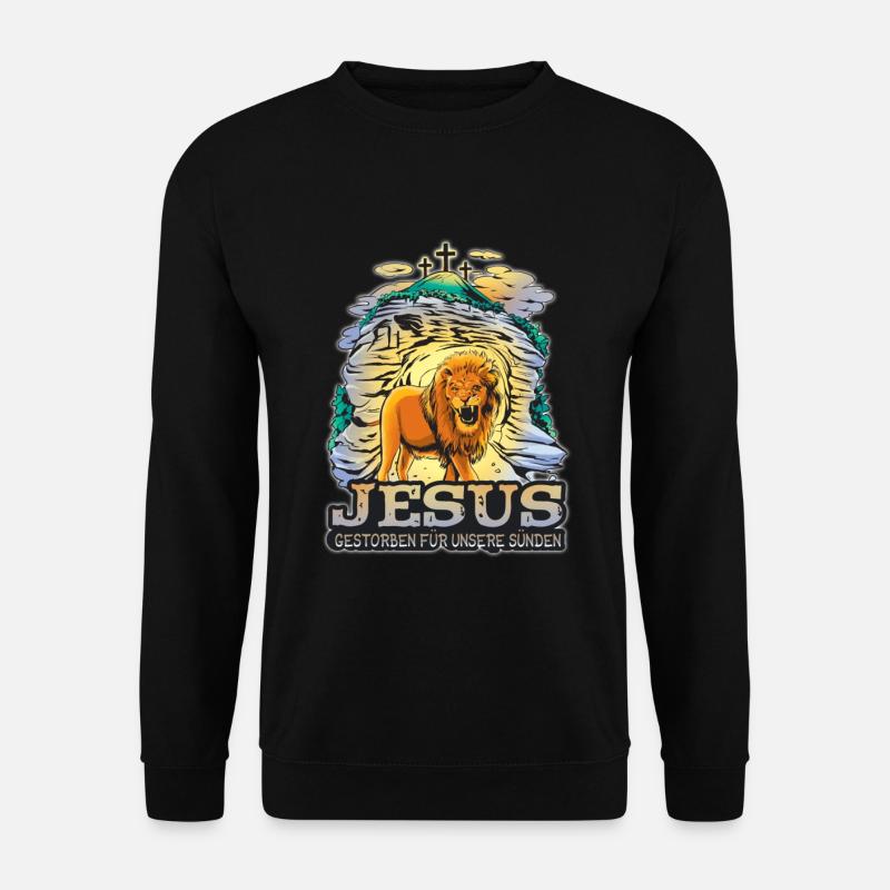 Jesus Christus Christliches Symbol Kreuz Geschenk - Unisex Pullover - Schwarz