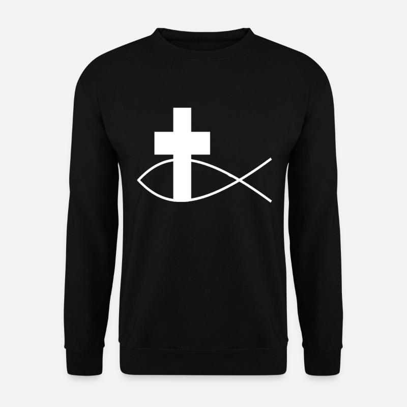 Christliches Symbol Kreuz Christus Gospel Jesus - Unisex Pullover - Schwarz