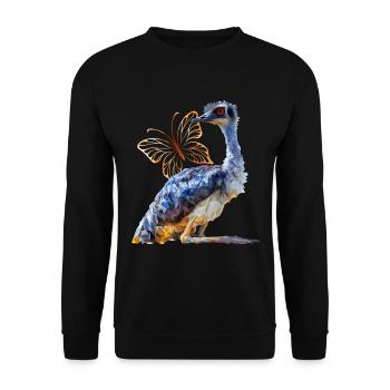 Emu - Unisex Sweatshirt - black - Front - Alina (178cm) & Michal (187cm)