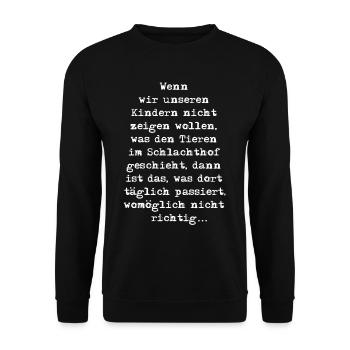Veganer-Shirts gegen anti-veganes Bullshit-Bingo - Unisex Pullover - Schwarz - Vorne - Alina (178cm) & Michal (187cm)