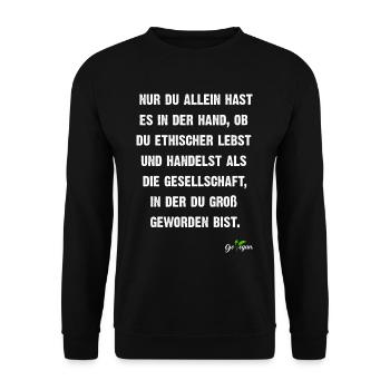 Chemises végétaliennes contre le bingo aux conneries anti-vegan - Sweat-shirt Unisexe - noir - Devant - Alina (178cm) & Michal (187cm)