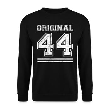 Original 44 Joyeux 44ème anniversaire Idée cadeau - Sweat-shirt Unisexe - noir - Devant - Alina (178cm) & Michal (187cm)
