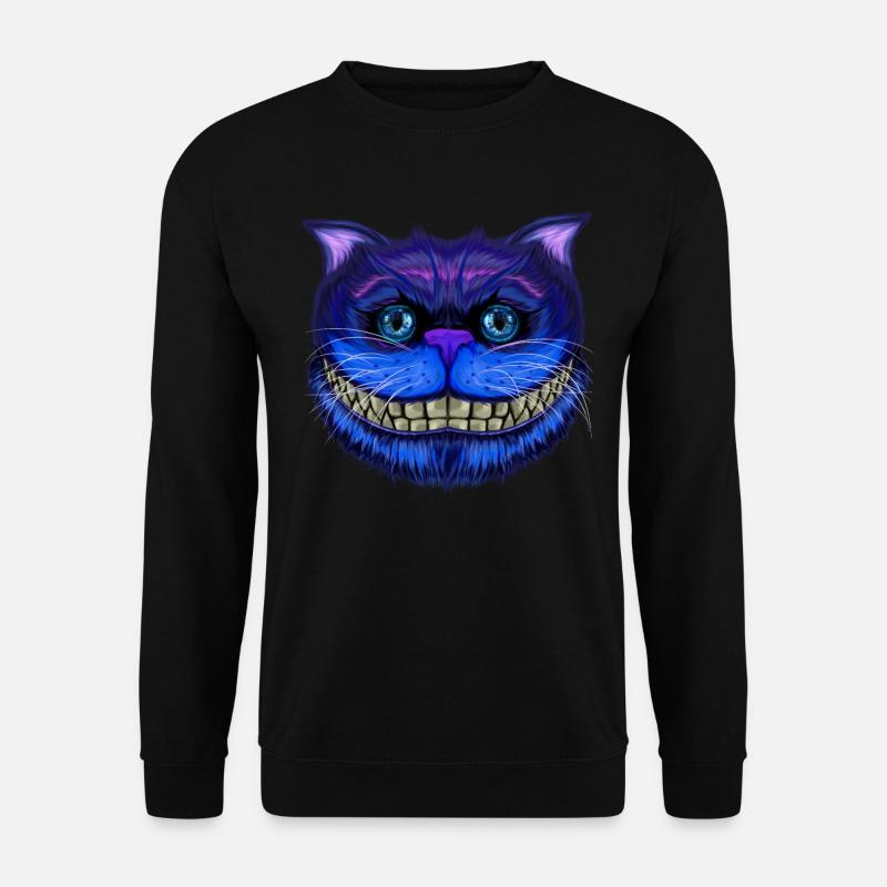 Visage de chat grinning Cat Wonderland Gift - Sweat-shirt Unisexe - noir
