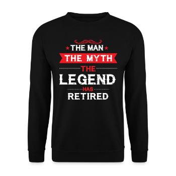 Retired Legend Consultancy Fee Retirement Gift - Unisex Sweatshirt - black - Front - Alina (178cm) & Michal (187cm)
