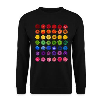 Flowers flowers flowers spring blossoms gift - Unisex Sweatshirt - black - Front - Alina (178cm) & Michal (187cm)