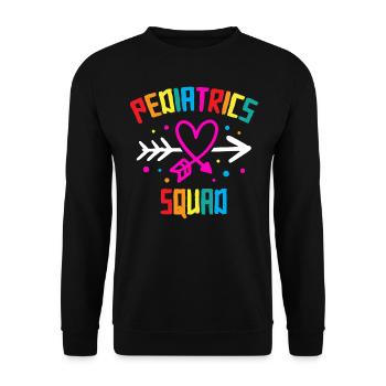 Pédiatrie Escouade Infirmière Soins Médicaux Enfants Cadeau - Sweat-shirt Unisexe - noir - Devant - Alina (178cm) & Michal (187cm)