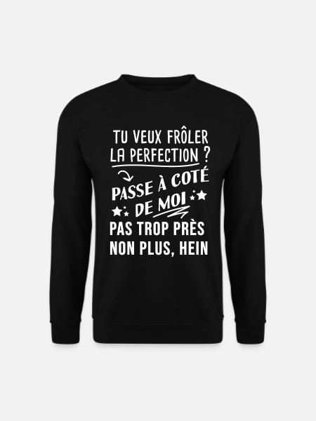 humour perfection - Sweat-shirt Unisexe - noir
