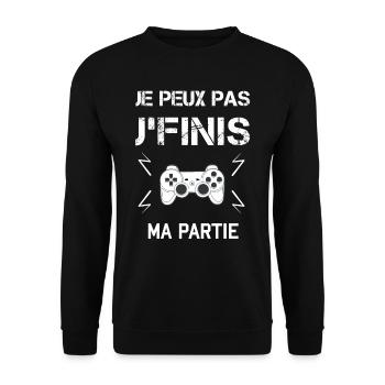 t shirt geek drôle - Sweat-shirt Unisexe - noir - Devant - Alina (178cm) & Michal (187cm)