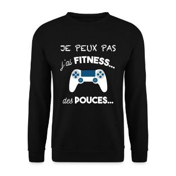 citation humoristique gamer - Sweat-shirt Unisexe - noir - Devant - Alina (178cm) & Michal (187cm)