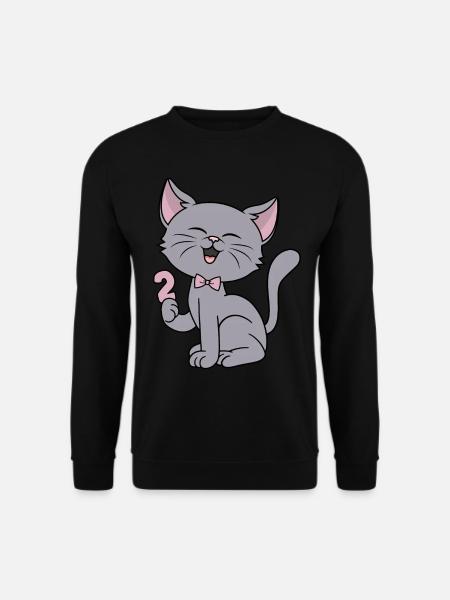 2 Jahre alt Mädchen lustige Katze 2. Geburtstag - Unisex Pullover - Schwarz