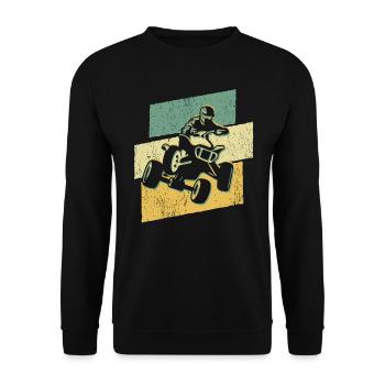 Quad Biker Graphic Offroad Quad Rider ATV - Unisex Sweatshirt - black - Front - Alina (178cm) & Michal (187cm)