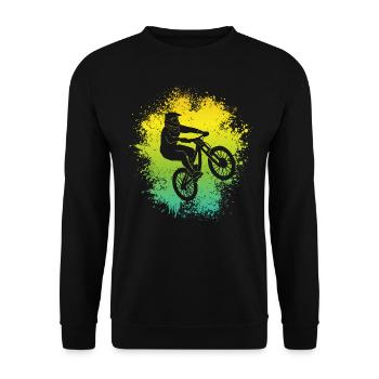 Mountain Bike Fahrrad Kinder Junge Mountainbike - Unisex Pullover - Schwarz - Vorne - Alina (178cm) & Michal (187cm)