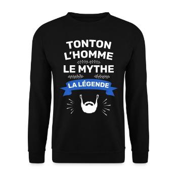 Tonton Une Légende Exceptionnelle - Sweat-shirt Unisexe - noir - Devant - Alina (178cm) & Michal (187cm)