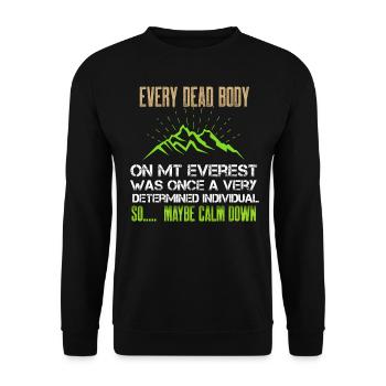 Mindset Friendly Advice Sarcasm Calm Down Inspirat - Unisex Sweatshirt - black - Front - Alina (178cm) & Michal (187cm)