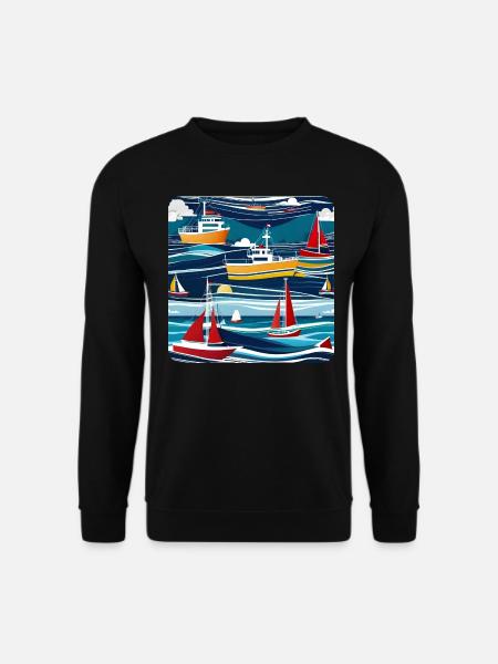 Boote und Schiffe - Unisex Pullover - Schwarz