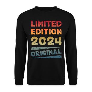 Limited Edition Geburtstag Party Jahrgang 2024 - Unisex Pullover - Schwarz - Vorne - Alina (178cm) & Michal (187cm)