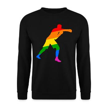 Boxer LGBT Ally - Unisex Sweatshirt - black - Front - Alina (178cm) & Michal (187cm)