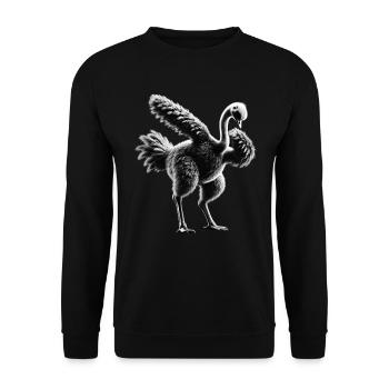 Lustiges Dabbing Straus Vogel Tierliebhaber Strauß - Unisex Pullover - Schwarz - Vorne - Alina (178cm) & Michal (187cm)