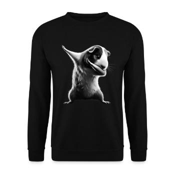 Funny Dabbing Guinea Pig Animal Lover Animal - Unisex Sweatshirt - black - Front - Alina (178cm) & Michal (187cm)