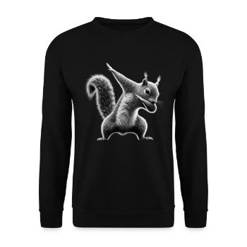Funny Dabbing Squirrel Animal Lover Animals - Unisex Sweatshirt - black - Front - Alina (178cm) & Michal (187cm)