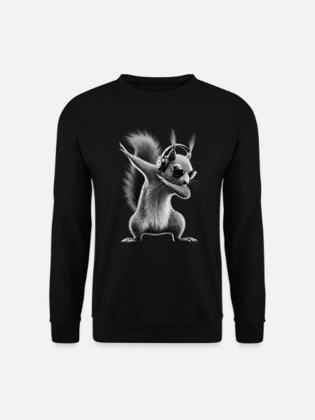 Lustiges Dabbing Eichhörnchen Tierliebhaber Tiere - Unisex Pullover - Schwarz