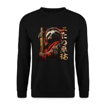Funny Sloth Art Animal Sloth Wildlife Animals - Unisex Sweatshirt - black - Front - Alina (178cm) & Michal (187cm)