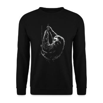 Drôle paresseux Art Animal paresseux animaux animaux sauvages - Sweat-shirt Unisexe - noir - Devant - Alina (178cm) & Michal (187cm)