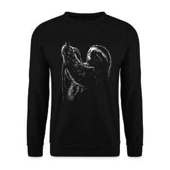 Funny Sloth Art Animal Sloth Wildlife Animals - Unisex Sweatshirt - black - Front - Alina (178cm) & Michal (187cm)