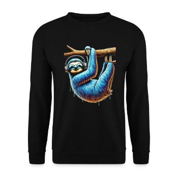 Drôle paresseux Art Animal paresseux animaux animaux sauvages - Sweat-shirt Unisexe - noir - Devant - Alina (178cm) & Michal (187cm)