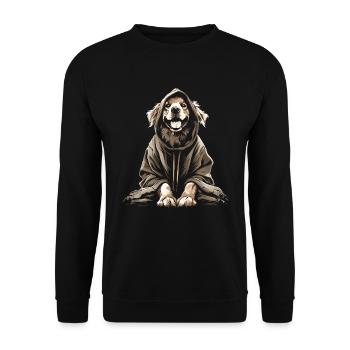 Funny Golden Retriever Dog Art Dog Owner - Unisex Sweatshirt - black - Front - Alina (178cm) & Michal (187cm)