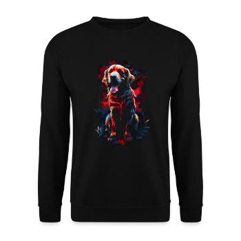 Funny Golden Retriever Dog Art Dog Owner - Unisex Sweatshirt - black - Front - Alina (178cm) & Michal (187cm)
