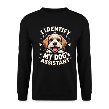 Funny Dog Art Dog Owner Dog Assistant - Unisex Sweatshirt - black - Front - Alina (178cm) & Michal (187cm)