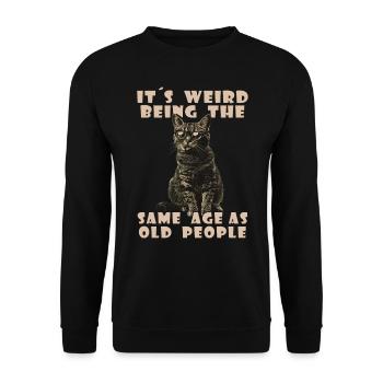 Drôles de chats disant adultes personnes âgées grand-mère grand-père - Sweat-shirt Unisexe - noir - Devant - Alina (178cm) & Michal (187cm)