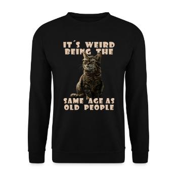 Drôles de chats disant adultes personnes âgées grand-mère grand-père - Sweat-shirt Unisexe - noir - Devant - Alina (178cm) & Michal (187cm)
