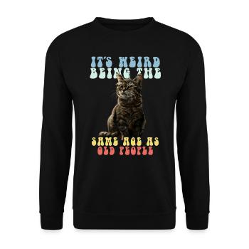 Drôles de chats disant adultes personnes âgées grand-mère grand-père - Sweat-shirt Unisexe - noir - Devant - Alina (178cm) & Michal (187cm)