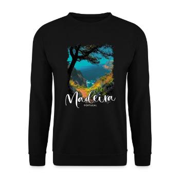 Madeira Island Portugal Vacation Souvenir Tours - Unisex Sweatshirt - black - Front - Alina (178cm) & Michal (187cm)