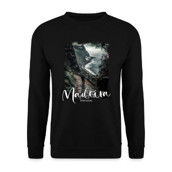 Madeira Island Portugal Vacation Souvenir Tours - Unisex Sweatshirt - black - Front - Alina (178cm) & Michal (187cm)