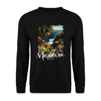 Madeira Island Portugal Vacation Souvenir Tours - Unisex Sweatshirt - black - Front - Alina (178cm) & Michal (187cm)
