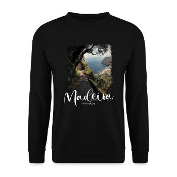 Madeira Island Portugal Vacation Souvenir Tours - Unisex Sweatshirt - black - Front - Alina (178cm) & Michal (187cm)