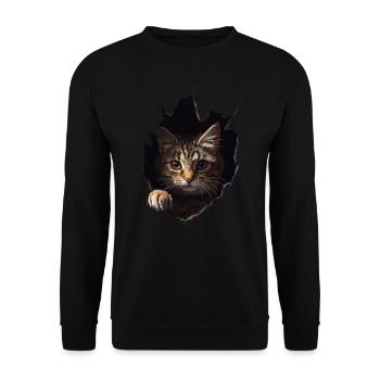 Funny Cats Cat Owner Cute Cat Pet - Unisex Sweatshirt - black - Front - Alina (178cm) & Michal (187cm)