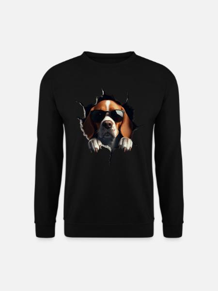 Lustiges Hunde Hundebesitzer Süßer Hund Beagle - Unisex Pullover - Schwarz