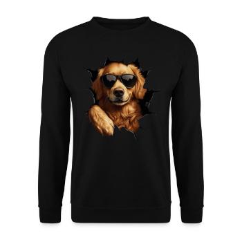 Drôle de chiens Propriétaire de chien Chien mignon Retriever - Sweat-shirt Unisexe - noir - Devant - Alina (178cm) & Michal (187cm)