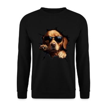 Drôle de chiens Propriétaire de chien Chien mignon Retriever - Sweat-shirt Unisexe - noir - Devant - Alina (178cm) & Michal (187cm)