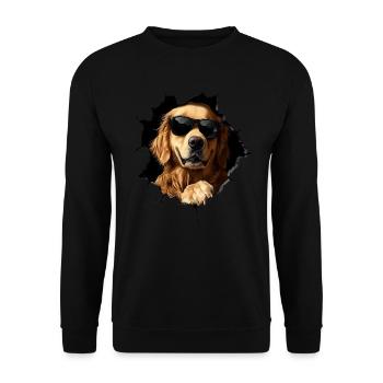 Drôle de chiens Propriétaire de chien Chien mignon Retriever - Sweat-shirt Unisexe - noir - Devant - Alina (178cm) & Michal (187cm)