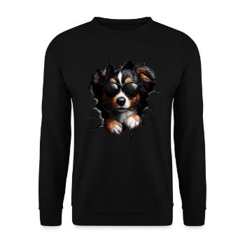 Drôle de chien propriétaire Chien mignon Terrier - Sweat-shirt Unisexe - noir - Devant - Alina (178cm) & Michal (187cm)