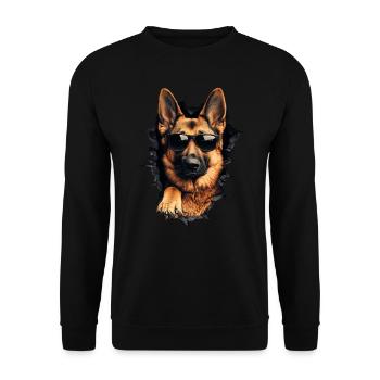 Drôle de chien propriétaire Chien mignon Chien de berger - Sweat-shirt Unisexe - noir - Devant - Alina (178cm) & Michal (187cm)