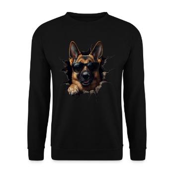 Drôle de chien propriétaire Chien mignon Chien de berger - Sweat-shirt Unisexe - noir - Devant - Alina (178cm) & Michal (187cm)