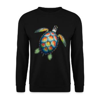 Amoureux des tortues de mer Motif safari animalier - Sweat-shirt Unisexe - noir - Devant - Alina (178cm) & Michal (187cm)