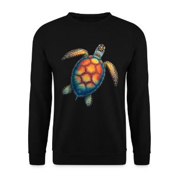Amoureux des tortues de mer Motif safari animalier - Sweat-shirt Unisexe - noir - Devant - Alina (178cm) & Michal (187cm)