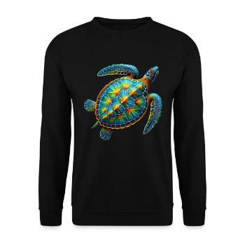 Amoureux des tortues de mer Motif safari animalier - Sweat-shirt Unisexe - noir - Devant - Alina (178cm) & Michal (187cm)